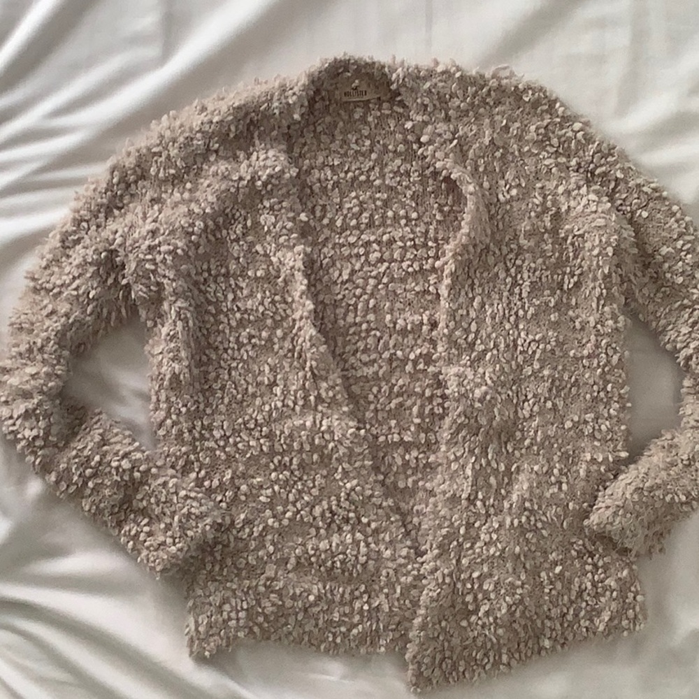 fuzzy cardigan